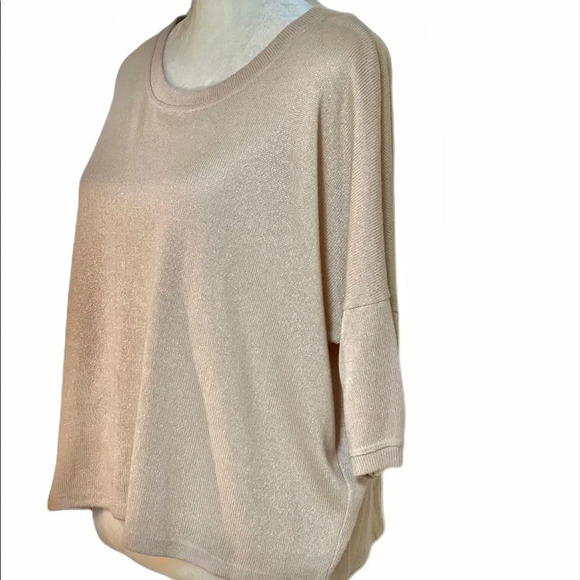 Odylyne Vintage Style Gold Lame Knit Sweater - Picture 4 of 12